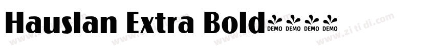 Hauslan Extra Bold字体转换